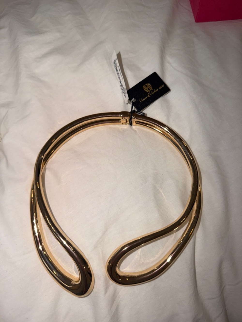 House of Harlow 1960 Gold Sculptural Collar Necklace